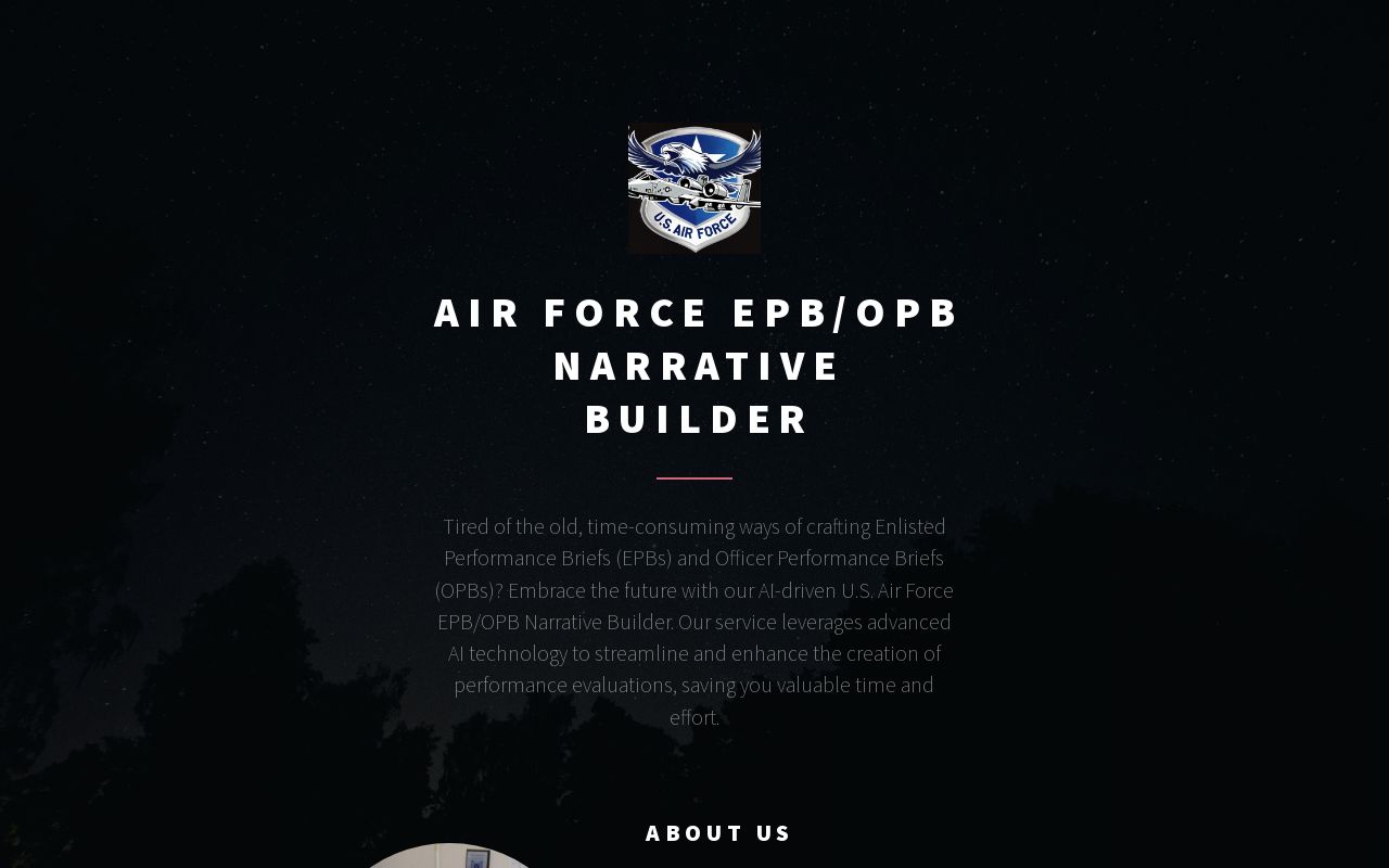Air Force EPB/OPB Narrative Builder